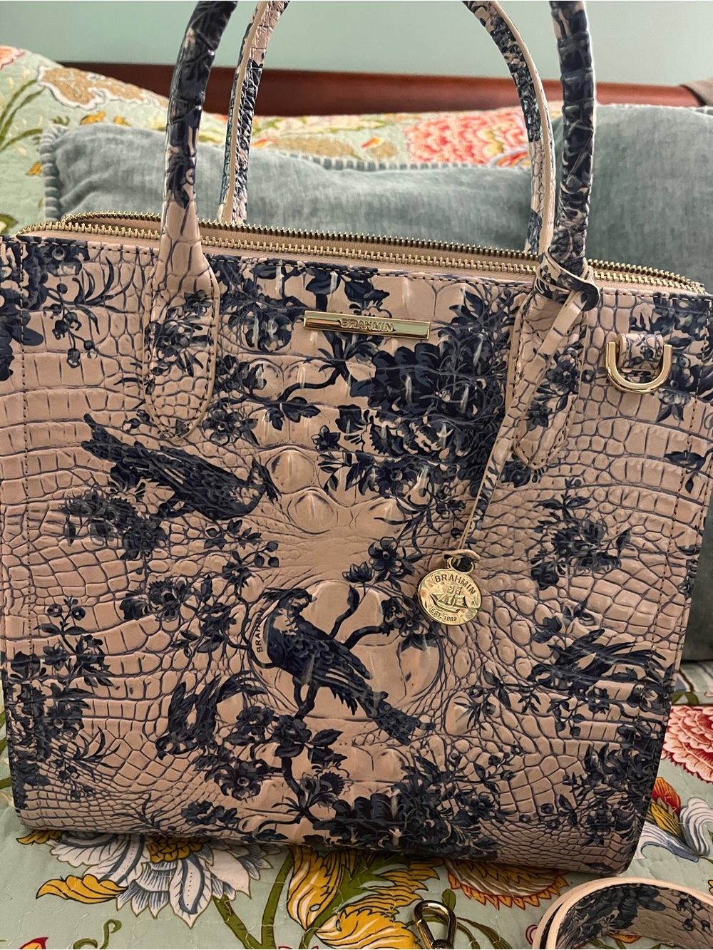 Brahmin Satchel in Songbird - Picture 2 of 8